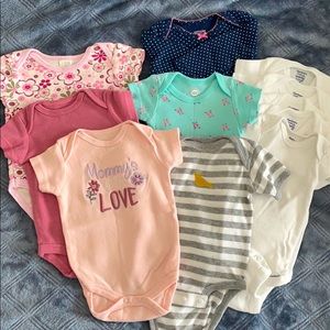 0-3 month bundle onsie bodysuits